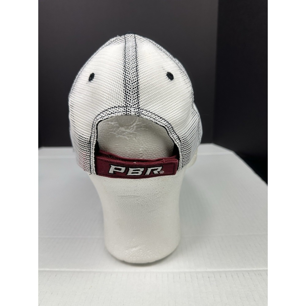 PBR Buck Off Trucker Hat Red White Mesh OSFM Strapback Pro Bull Riders Rodeo - Picture 4 of 6